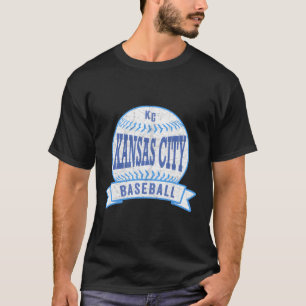 Kansas City KC Honkbal KC Blauw Throwback T-shirt
