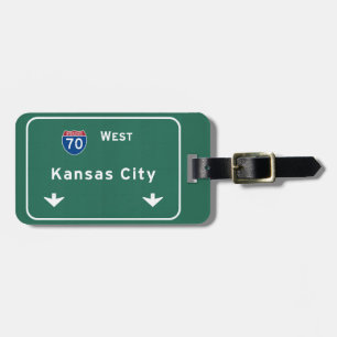 Kansas City KC Missouri Interstate Highway Freeway Bagagelabel