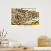 Kansas City, KS Panoramic Map - 1895 Poster (Keuken)