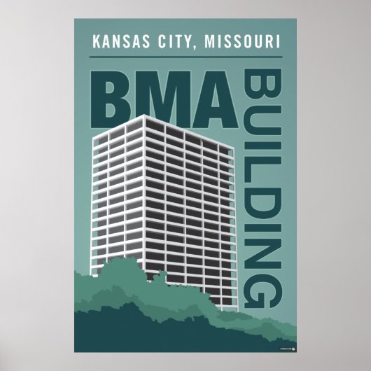 Kansas City Landmarks: BMA Building - 24 x 36 Poster (Voorkant)