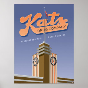 Kansas City Landmarks: Katz Drugs - 12 x 16 Poster