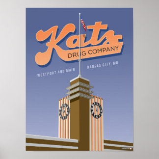 Kansas City Landmarks: Katz Drugs - 12 x 16 Poster
