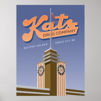 Kansas City Landmarks: Katz Drugs - 18 x 24 Poster