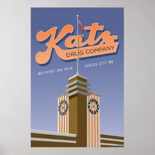 Kansas City Landmarks: Katz Drugs - 24 x 36 Poster