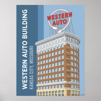 Kansas City Landmarks: Westerne auto - 18 x 24 Poster