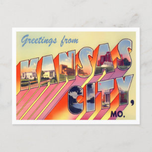 Kansas City, Missouri Big Letters Briefkaart