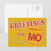 Kansas City Missouri Briefkaart (Voorkant / Achterkant)