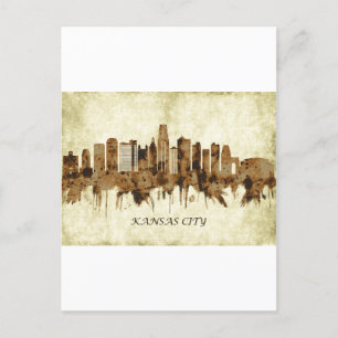 Kansas City Missouri Cityscape Uitnodiging Briefkaart