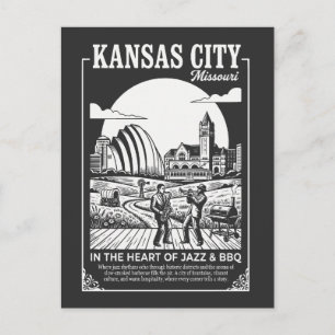 Kansas City Missouri In Het Hart van Jazz en BBQ Briefkaart