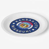 Kansas City Missouri Papieren Bordje (Gekanteld)
