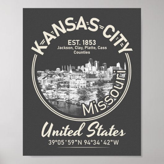 KANSAS CITY - MISSOURI  POSTER (Voorkant)