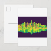 Kansas City Missouri Skyline Uitnodiging Briefkaart (Voorkant / Achterkant)