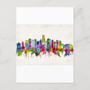 Kansas City Missouri Skyline Uitnodiging Briefkaart
