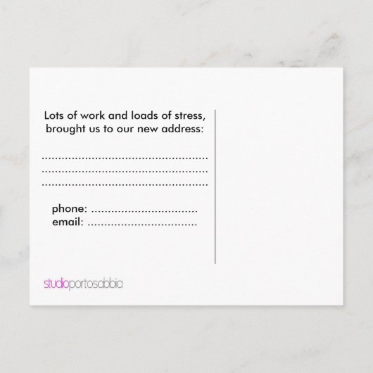 Kansas City New Address Notice Aankondigingskaart (Achterkant)