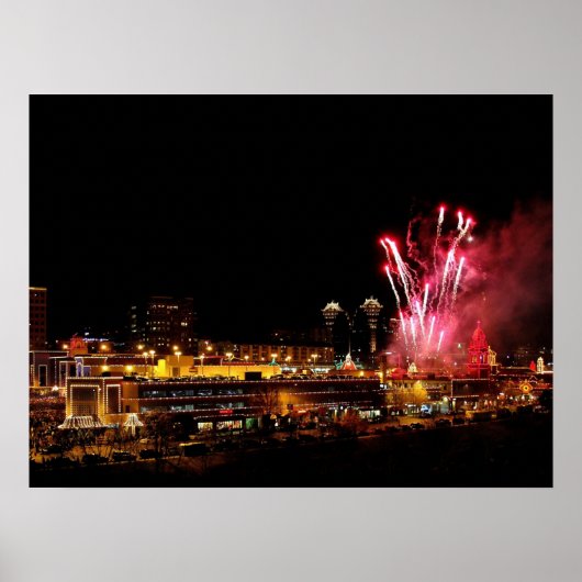 Kansas City Plaza Fireworks, Poster lumineux (Devant)