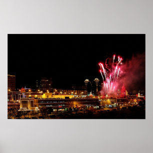 Kansas City Plaza lampjes, vuurwerk 21 x 13 Poster