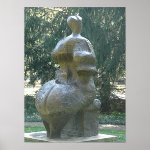 Kansas City Sculpture in Park A Seated Woman Poster