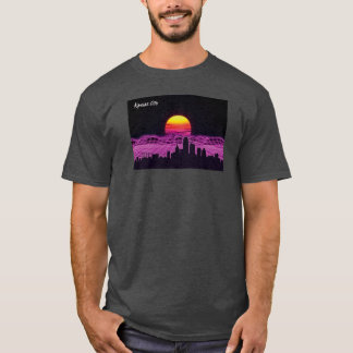 Kansas City Silhouette Neon Nachten Oversized T-shirt