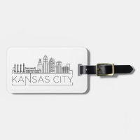 Kansas City Skyline Bagagelabel