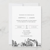 Kansas City Skyline Faire-part de mariage avec pho (Devant)