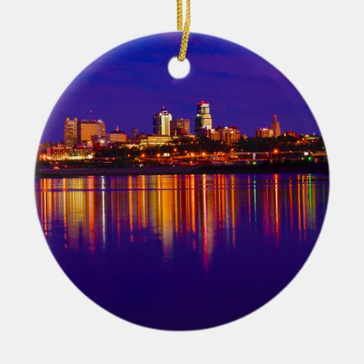Kansas City Skyline Keramisch Ornament (Voorkant)