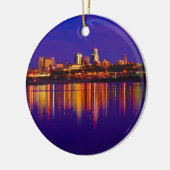 Kansas City Skyline Keramisch Ornament (Links)