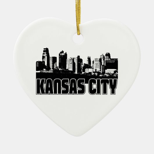 Kansas City Skyline Keramisch Ornament (Voorkant)