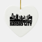 Kansas City Skyline Keramisch Ornament (Achterkant)