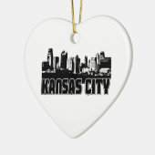 Kansas City Skyline Keramisch Ornament (Links)