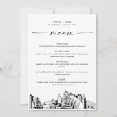 Kansas City Skyline Mariage Dîner Carte menu 5x7 (Devant)