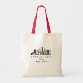 Kansas City Skyline Wedding Welcome Bag Tote Bag