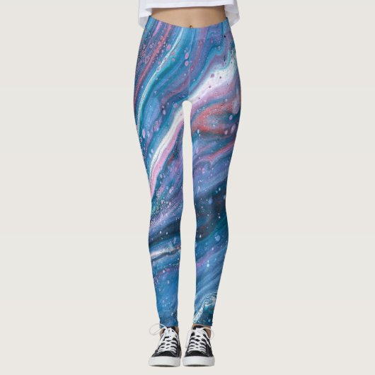 Kansas City Special 3 Cool Blue Abstracte Leggings (Voorkant)