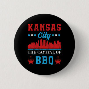 Kansas City the capital of Bbq Ronde Button 5,7 Cm