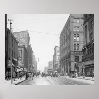 Kansas City Walnut Street in 1906 Poster