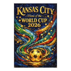 Kansas City WK 2026 Olie Schilderen Voetbal  Foto Afdruk