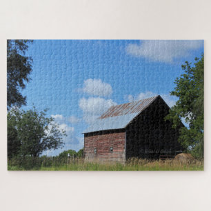 Kansas Colorful Barn met Clouds Puzzle Legpuzzel