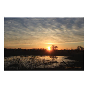 Kansas Coucher de soleil avec réflexion Photo élar