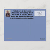 Kansas Country Hay Bale in een veld Post Kaart (Achterkant)