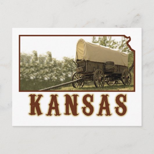 Kansas Covered Wagon Briefkaart (Voorkant)