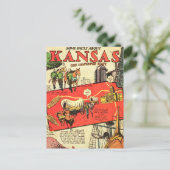 Kansas de Sunflower State Briefkaart (Staand voorkant)