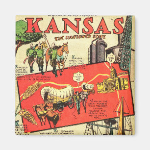 Kansas de Sunflower State Magneet