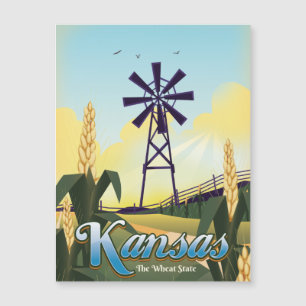 Kansas "de Tarwe Staat" reisposter.