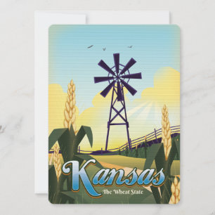 Kansas "de Tarwe Staat" reisposter.