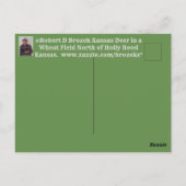 Kansas Deer dans une carte postale de blé. (Dos)