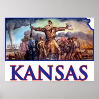 Kansas en John Brown in de Tragische Prelude Poster