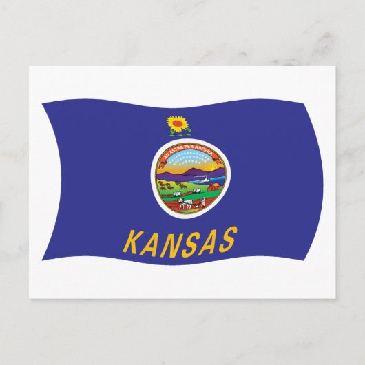 Kansas Flag Briefkaart (Voorkant)