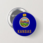 Kansas Flag Button (Voorkant /achterkant)
