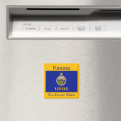 Kansas Flag Magnet Magneet (Insitu (Vaatwasser))