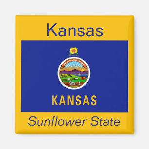 Kansas Flag Magnet Magneet