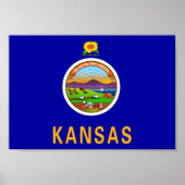 Kansas Flag Poster (Voorkant)